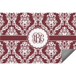 Maroon & White Indoor / Outdoor Rug - 6'x8' w/ Monogram