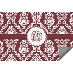 Maroon & White Indoor / Outdoor Rug (Personalized)