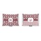 Maroon & White  Indoor Rectangular Burlap Pillow (Front and Back)