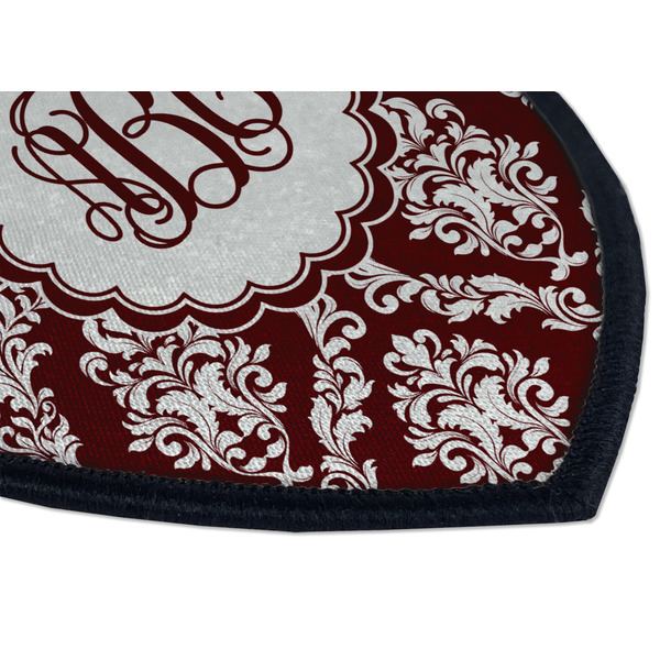Maroon & White Iron on Shield 3 Detail
