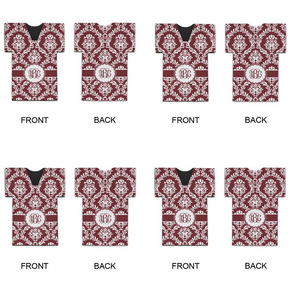 Maroon & White Jersey Bottle Cooler - Set of 4 - APPROVAL