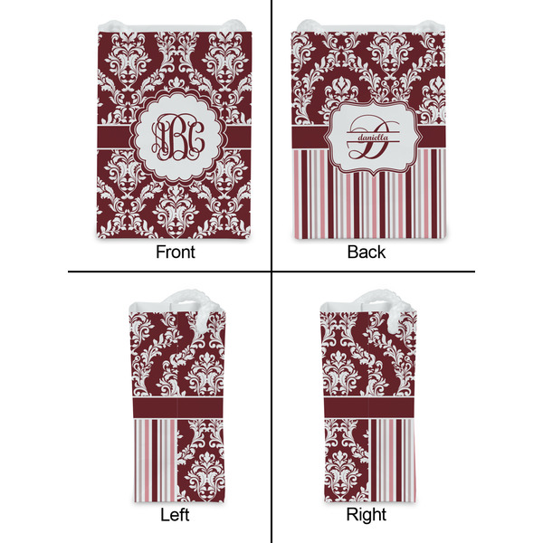 Maroon & White Jewelry Gift Bag - Matte - Approval