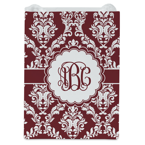 Maroon & White Jewelry Gift Bag - Matte - Front