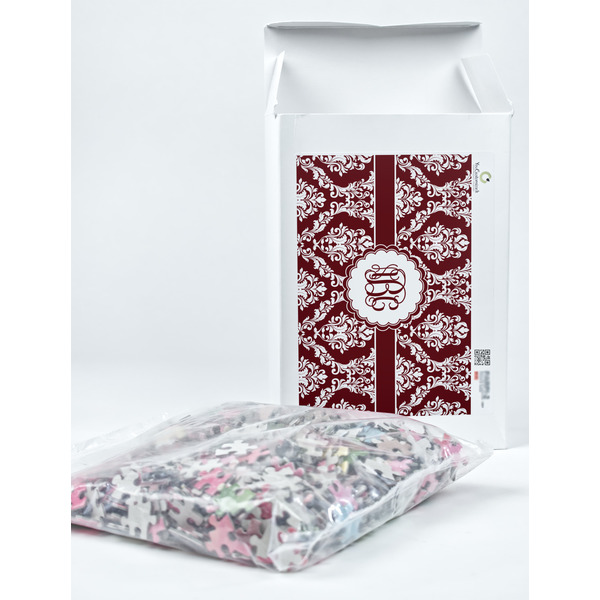 Maroon & White Jigsaw Puzzle 1014 Piece - Box