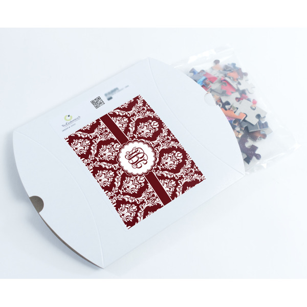 Maroon & White Jigsaw Puzzle 110 Piece - Box