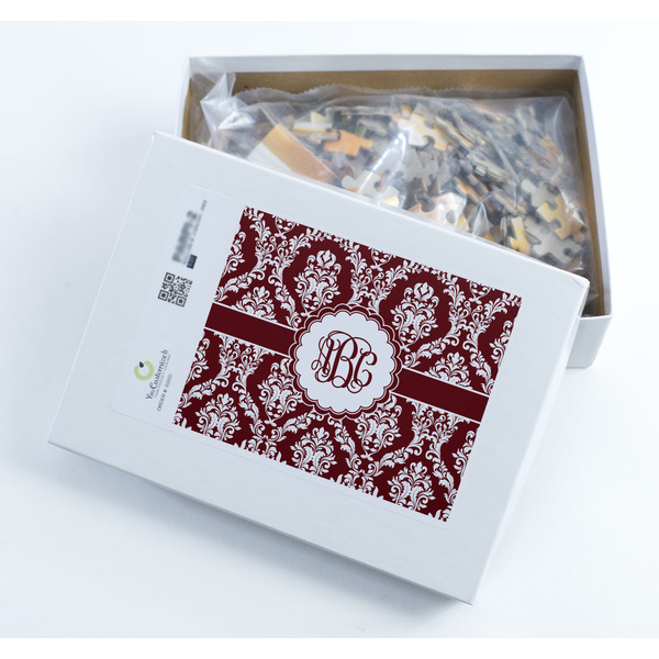 Maroon & White Jigsaw Puzzle 252 Piece - Box
