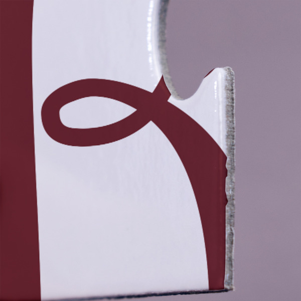 Maroon & White Jigsaw Puzzle 30 Piece  - Close Up