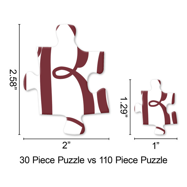 Maroon & White Jigsaw Puzzle - Piece Comparison