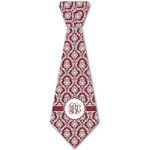 Maroon & White Iron On Tie - 4 Sizes w/ Monogram