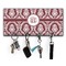 Maroon & White Key Hanger w/ 4 Hooks & Keys