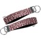 Maroon & White Key-chain - Metal and Nylon - Front and Back