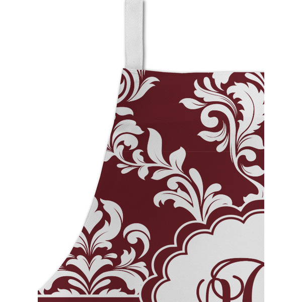 Maroon & White Kid's Aprons - Detail