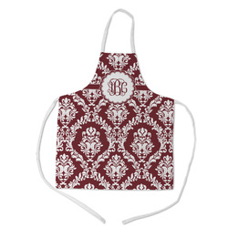 Maroon & White Kid's Apron w/ Monogram