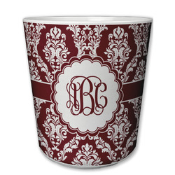 Maroon & White Plastic Tumbler 6oz (Personalized)