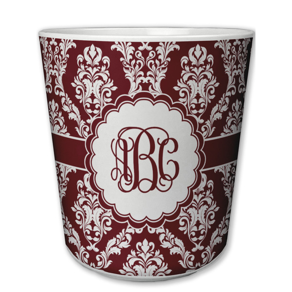 Custom Maroon & White Plastic Tumbler 6oz (Personalized)