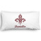 Maroon & White King Pillow Case - FRONT (partial print)