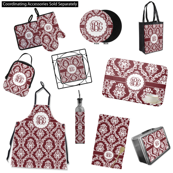 Maroon & White Kitchen Accessories & Decor