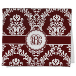 Maroon & White Kitchen Towel - Poly Cotton w/ Monograms