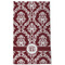 Maroon & White Kitchen Towel - Poly Cotton - Full Front