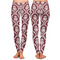 Maroon & White Ladies Leggings - Front and Back
