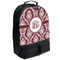 Maroon & White Large Backpack - Black - Angled View