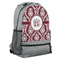Maroon & White Large Backpack - Gray - Angled View