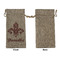 Maroon & White Large Burlap Gift Bags - Front Approval
