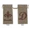 Maroon & White Large Burlap Gift Bag - Front & Back (Personalized)