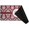 Maroon & White Large Gaming Mats - FRONT W/ FOLD