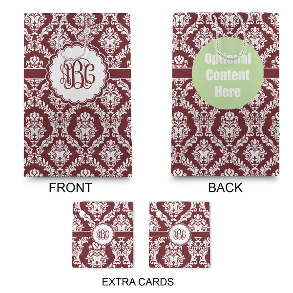 Maroon & White Large Gift Bag - Approval