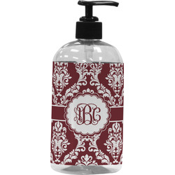 Maroon & White Plastic Soap / Lotion Dispenser (Personalized)
