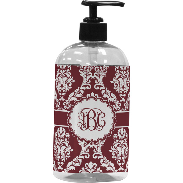 Custom Maroon & White Plastic Soap / Lotion Dispenser (Personalized)