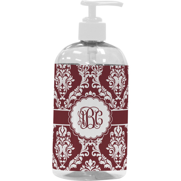 Maroon & White Large Liquid Dispenser (16 oz) - White