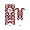 Maroon & White Large Phone Stand - Front & Back