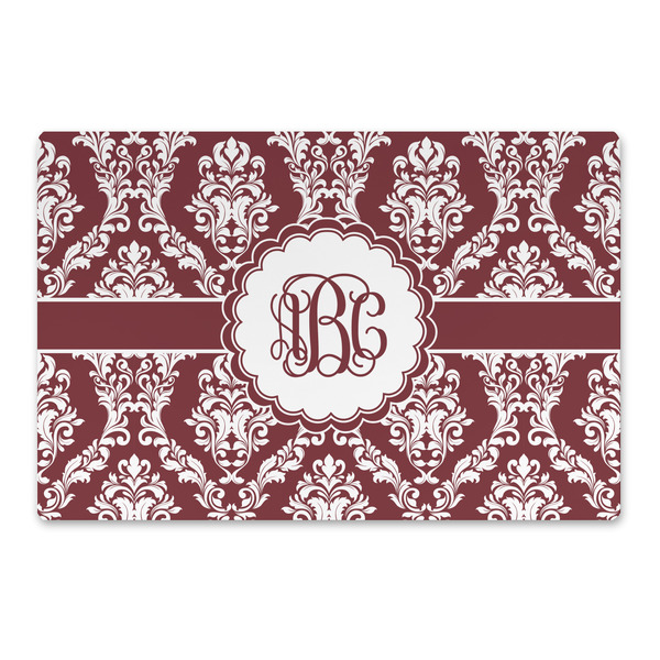 Custom Maroon & White Large Rectangle Car Magnet (Personalized)
