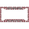 Maroon & White License Plate Frame - Style A