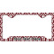 Maroon & White License Plate Frame - Style C