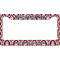 Maroon & White License Plate Frame Wide