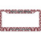 Maroon & White License Plate Frame - Style B (Personalized)