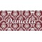 Maroon & White Front License Plate (Personalized)