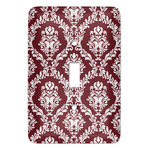 Maroon & White Light Switch Cover (Personalized)