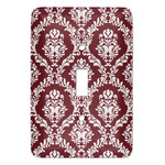 Maroon & White Light Switch Cover (Single Toggle)