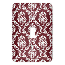 Maroon & White Light Switch Cover