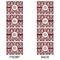 Maroon & White Linen Placemat - APPROVAL Set of 4 (double sided)
