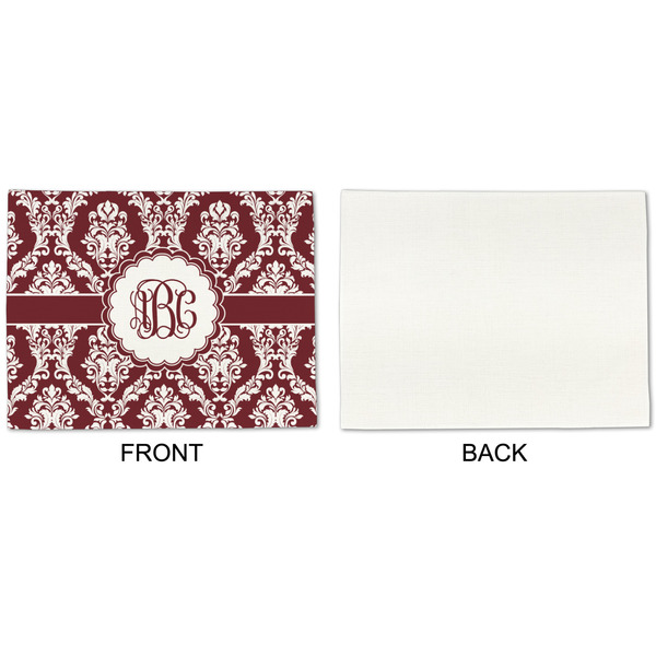 Maroon & White Linen Placemat - APPROVAL Single (single sided)