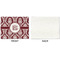 Maroon & White Linen Placemat - APPROVAL Single (single sided)