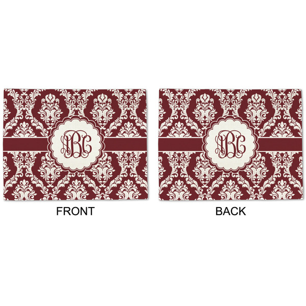 Maroon & White Linen Placemat - APPROVAL (double sided)
