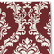 Maroon & White Linen Placemat - DETAIL