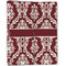 Maroon & White Linen Placemat - Folded Half (double sided)