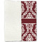 Maroon & White Linen Placemat - Folded Half